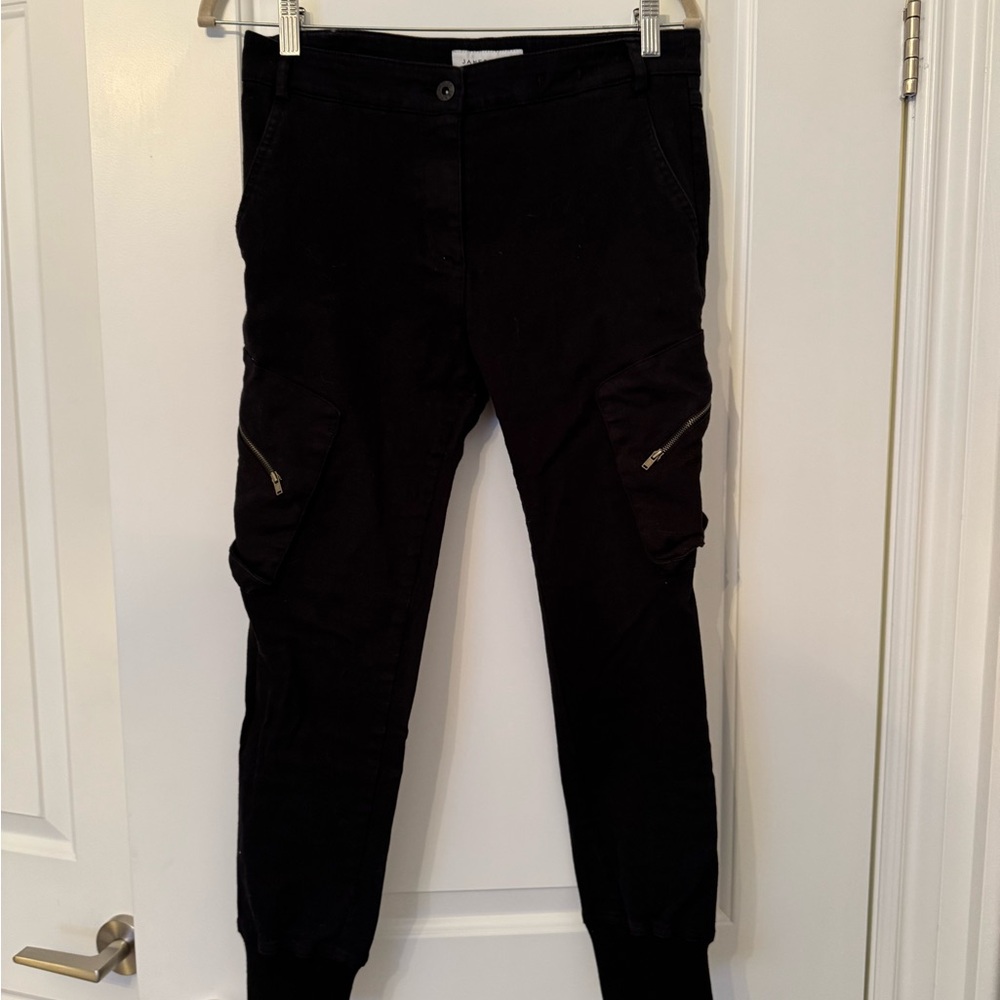James Jeans Black Ankle Cargo Jeans